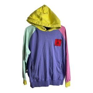 TEDDY FRESH Color Block Hoodie Hoody Pastels Size M